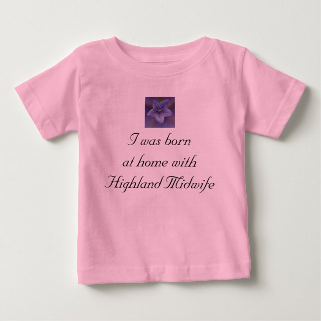 Camiseta De Bebé Nací en casa con la partera de la montaña (Anverso)
