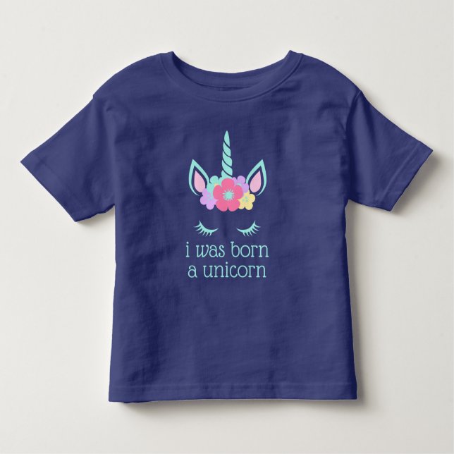Camiseta De Bebé Nací Un Unicornio (Anverso)