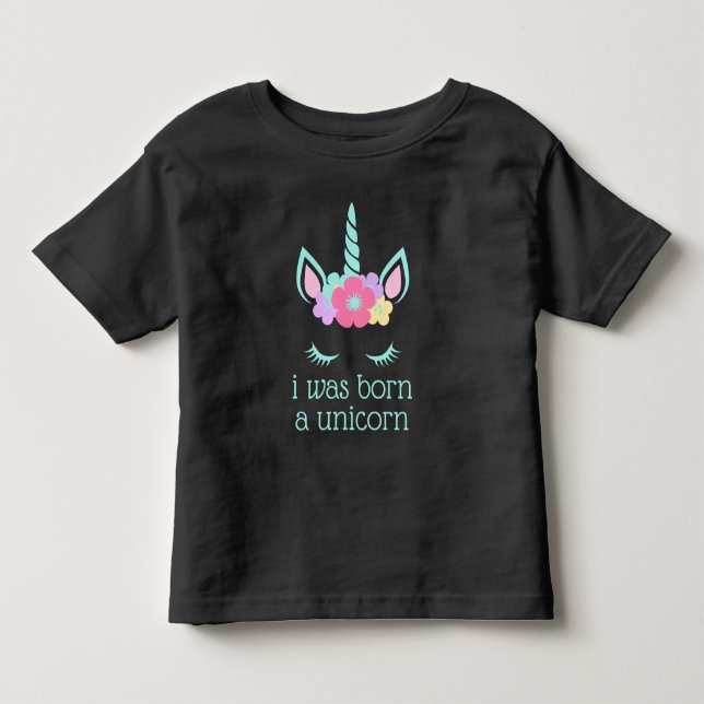 Camiseta De Bebé Nací Un Unicornio (Anverso)