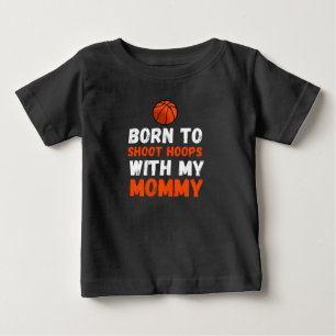 Camiseta de bebé nacida para lanzar aros con mi ma