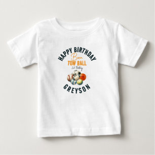 Camiseta De Bebé Nacido 2 Ball Sport niño temático segundo Fiesta d