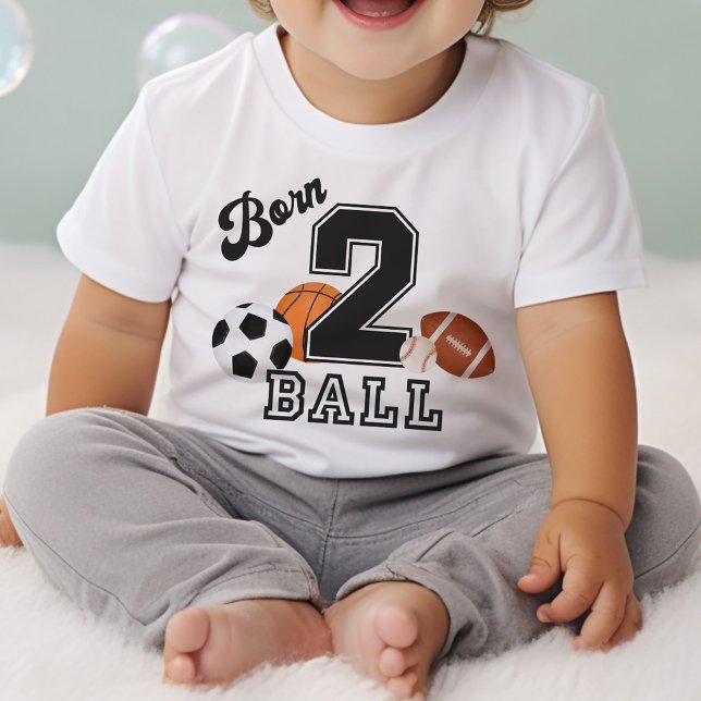 Camiseta De Bebé Nacido 2 Ball Sport niño temático segundo Fiesta d (Subido por el creador)