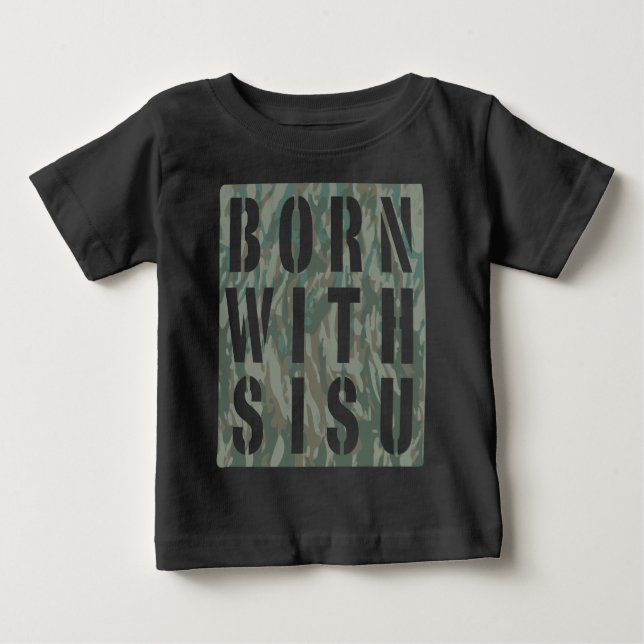 Camiseta De Bebé Nacido con Sisu Camo 3 (Anverso)