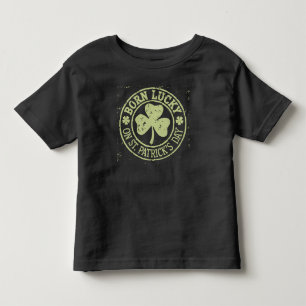 Camiseta De Bebé Nacido con Suerte el Día de San Patricio Cumpleaño