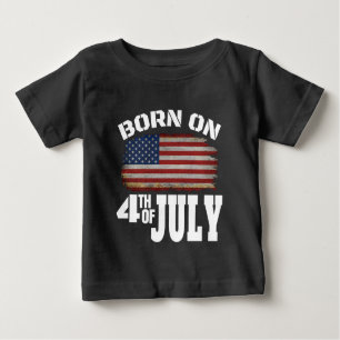 CAMISETA DE BEBÉ NACIDO EL 4 DE JULIO