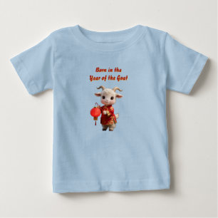 Camiseta de bebé nacido en el año de la cabra