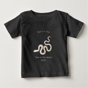 Camiseta De Bebé Nacido en el Año de la Serpiente Negro