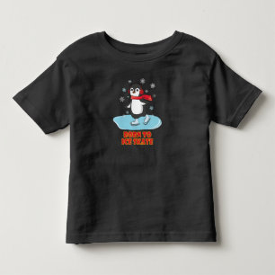 Camiseta De Bebé Nacido En Hielo Skate Cute Penguin