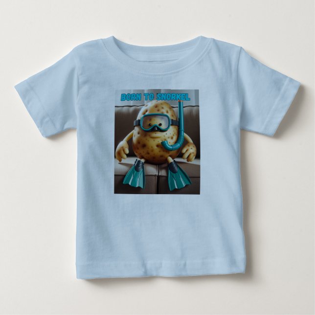 Camiseta De Bebé Nacido en la juventud del snorkel (Anverso)