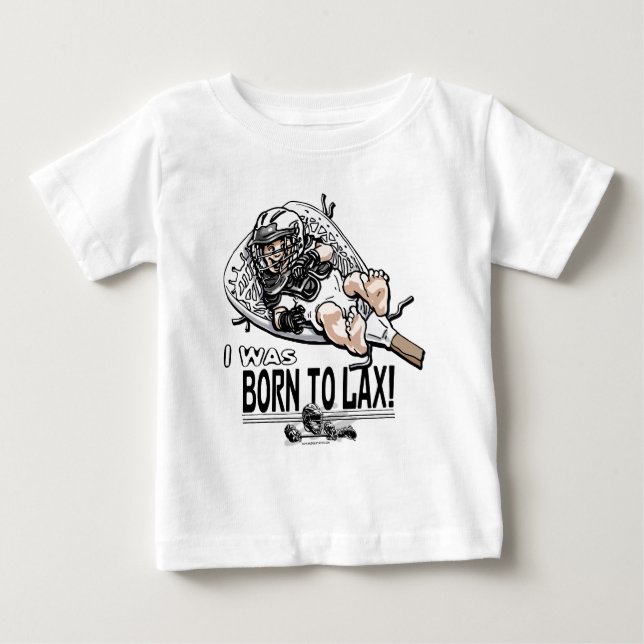 Camiseta De Bebé Nacido en LaX Lacrosse Gear (Anverso)