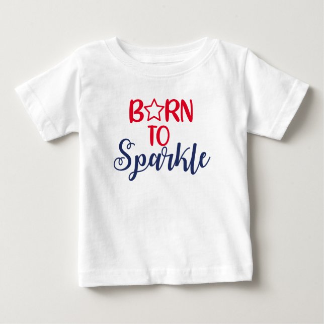 Camiseta De Bebé Nacido en Sparkle (Anverso)