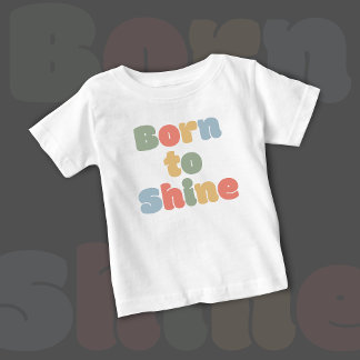Camiseta De Bebé Nacido para brillar - Camiseta bebé | DP7Art