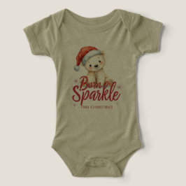 Camiseta de bebé Nacido para brillar esta Navidad 