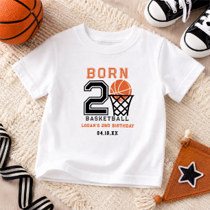 Camiseta De Bebé Nacido para el Baloncesto   Cumpleaños del Niño 2