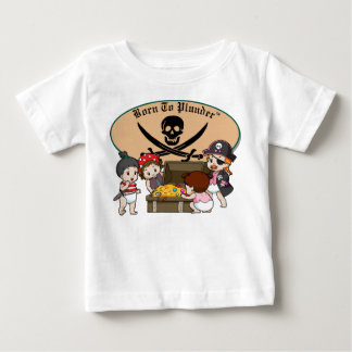 Camiseta De Bebé Nacido para el saqueo - Piratas y tesoro para niña