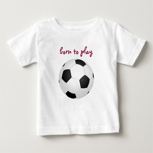 Camiseta De Bebé Nacido para jugar, Soccer Ball, Future Star, trend (Anverso)