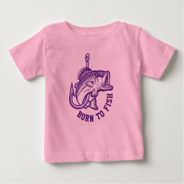 Camiseta De Bebé Nacido Para Pescado