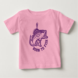 Camiseta De Bebé Nacido Para Pescado