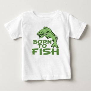 Camiseta De Bebé Nacido para pescar por el culo
