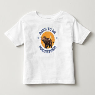 Camiseta De Bebé Nacido para ser bebé de mamut lobo prehistórico