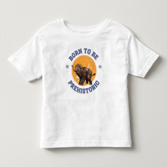 Camiseta De Bebé Nacido para ser bebé mamut lanudo prehistórico (Anverso)