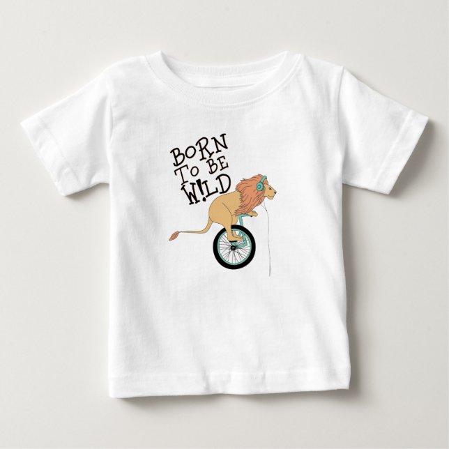 Camiseta De Bebé Nacido Para Ser León Salvaje (Anverso)
