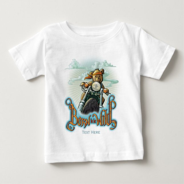 Camiseta De Bebé Nacido para ser salvaje (Anverso)