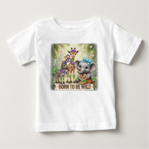 Camiseta De Bebé Nacido para ser salvaje - Bebés de la jungla -