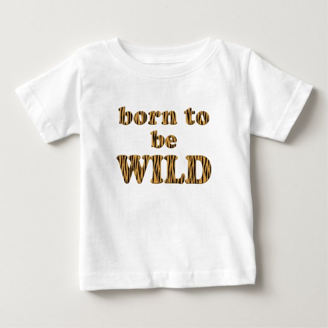 Camiseta De Bebé Nacido para ser salvaje - Tigerprint Baby Lap T-Sh (Anverso)