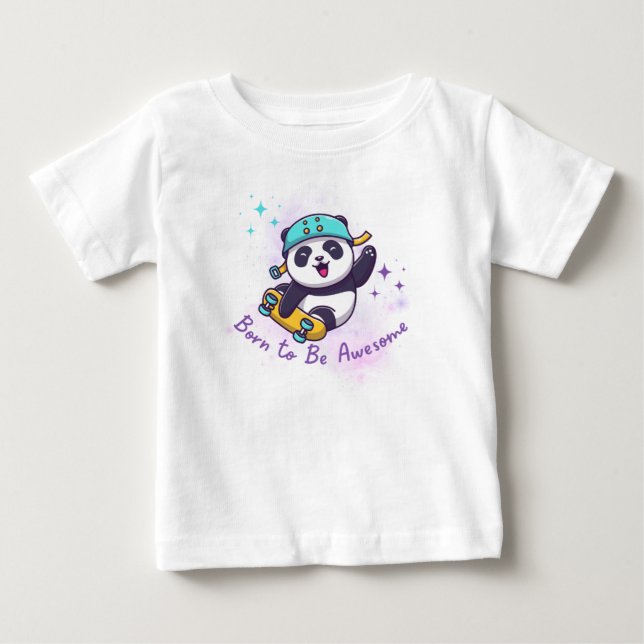 Camiseta De Bebé nacido para ser un diseño impresionante (Anverso)