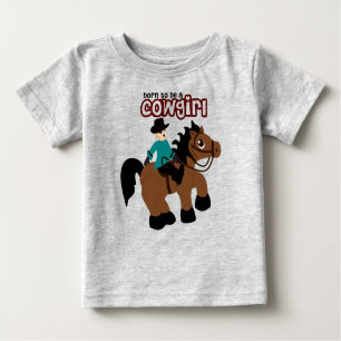 Camiseta De Bebé Nacido para ser una Cowgirl