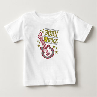 Camiseta De Bebé Nacido rock Guitar, guitarrista de diseño