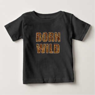 Camiseta De Bebé nacido salvaje cheetah tiger leopardo impreso anim