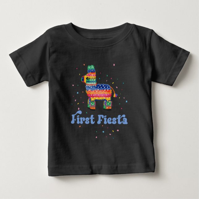 Camiseta De Bebé Nacimiento de Boy First Fiesta (Anverso)