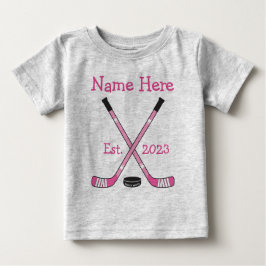 Camiseta De Bebé Nacimiento de una niña de hockey sobre hierba