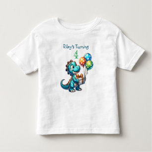 Camiseta De Bebé Nacimiento del niño Dinosaurio Nombre y Edad