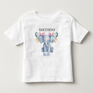 Camiseta De Bebé Nacimiento Elefante bebé y globos