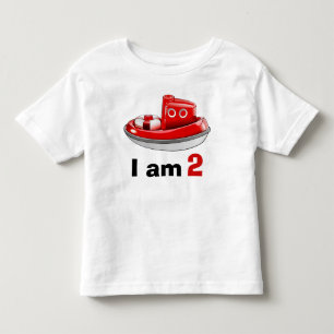 Camiseta De Bebé Nacimiento en bote de tugurios rojo de edad 2