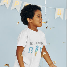 Camiseta De Bebé Nacimiento Niño Crema De Hielo