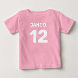 Camiseta De Bebé Nacimiento rosa personalizable (diseño frontal y p
