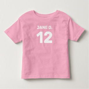 Camiseta De Bebé Nacimiento rosa personalizable (diseño frontal y p