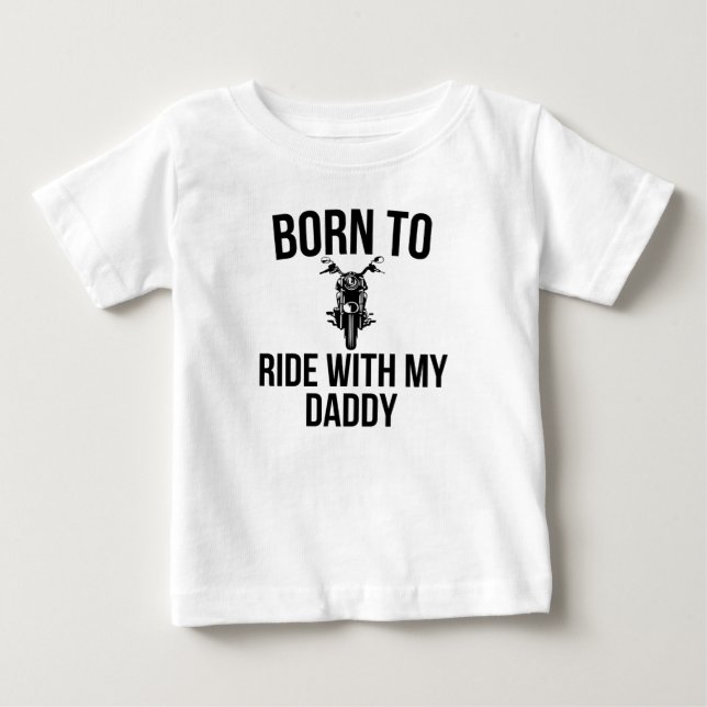 Camiseta De Bebé Nació para viajar con mi papá (Anverso)