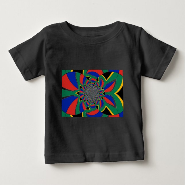 Camiseta De Bebé Nación arcoiris: Vibrante imagen de arte en Sudáfr (Anverso)