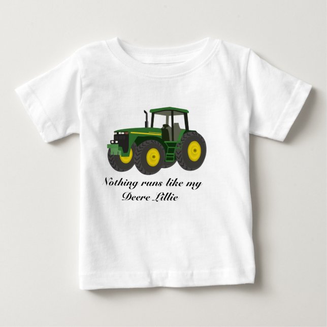 Camiseta De Bebé Nada corre como mi chica Deere (Anverso)
