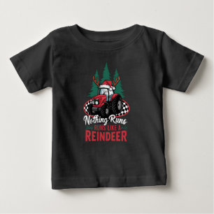 Camiseta De Bebé Nada Funciona Como Un Tractor De Navidades De Reno