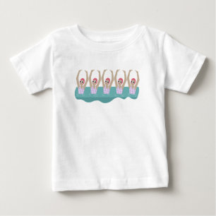 Camiseta De Bebé Nadadores artísticos   Ilustracion artístico de 