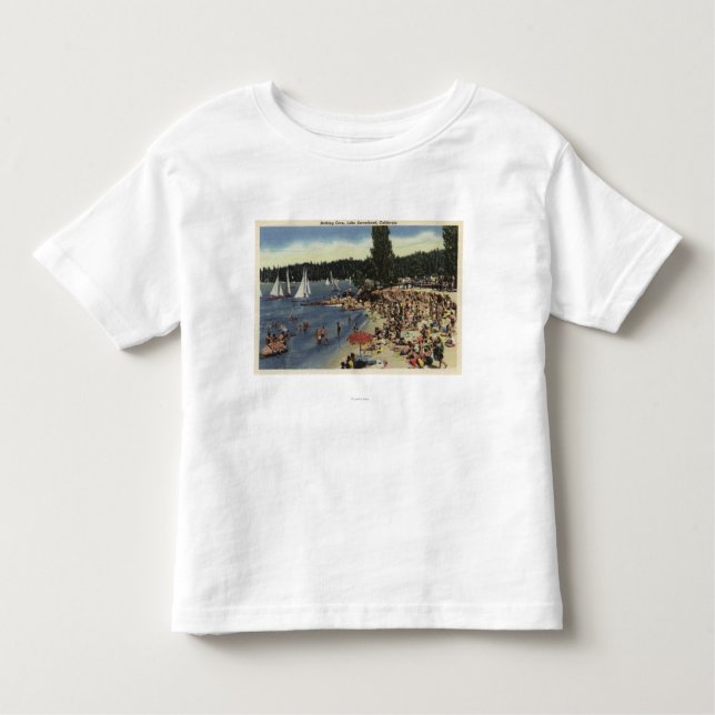 Camiseta De Bebé Nadadores en el baño de la playa de la ensenada (Anverso)