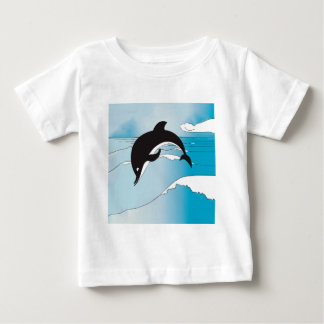 Camiseta De Bebé Nadar Con Delfines
