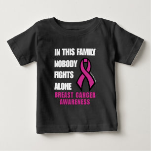 Camiseta De Bebé NADIE LUCHA SOLO... Cáncer de mama