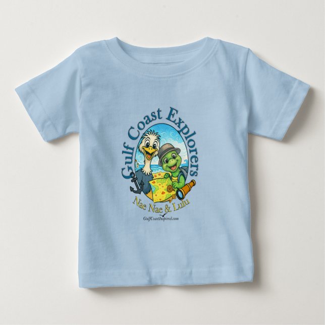 Camiseta De Bebé Nae Nae y Lulu Gulf Coast Explorers (Anverso)